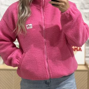 Veste moumoute SOLANGE – ROSE FUCHSIA