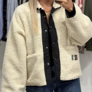 Veste reversible OZIRU – Écrue/noire