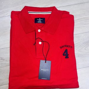 Polo Rouge Homme Hackett – Élégance Casual en Coton Premium"