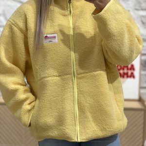 Veste polaire OLYMPE – JAUNE Pastel (Made in Italie)