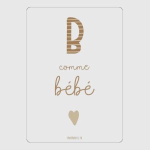 Carte “B Comme Bébé”