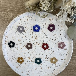 Pendentif pour boucles d’oreilles – Petites fleurs pailletés