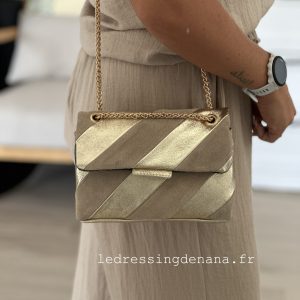 SAC ARSENAL Beige/Or