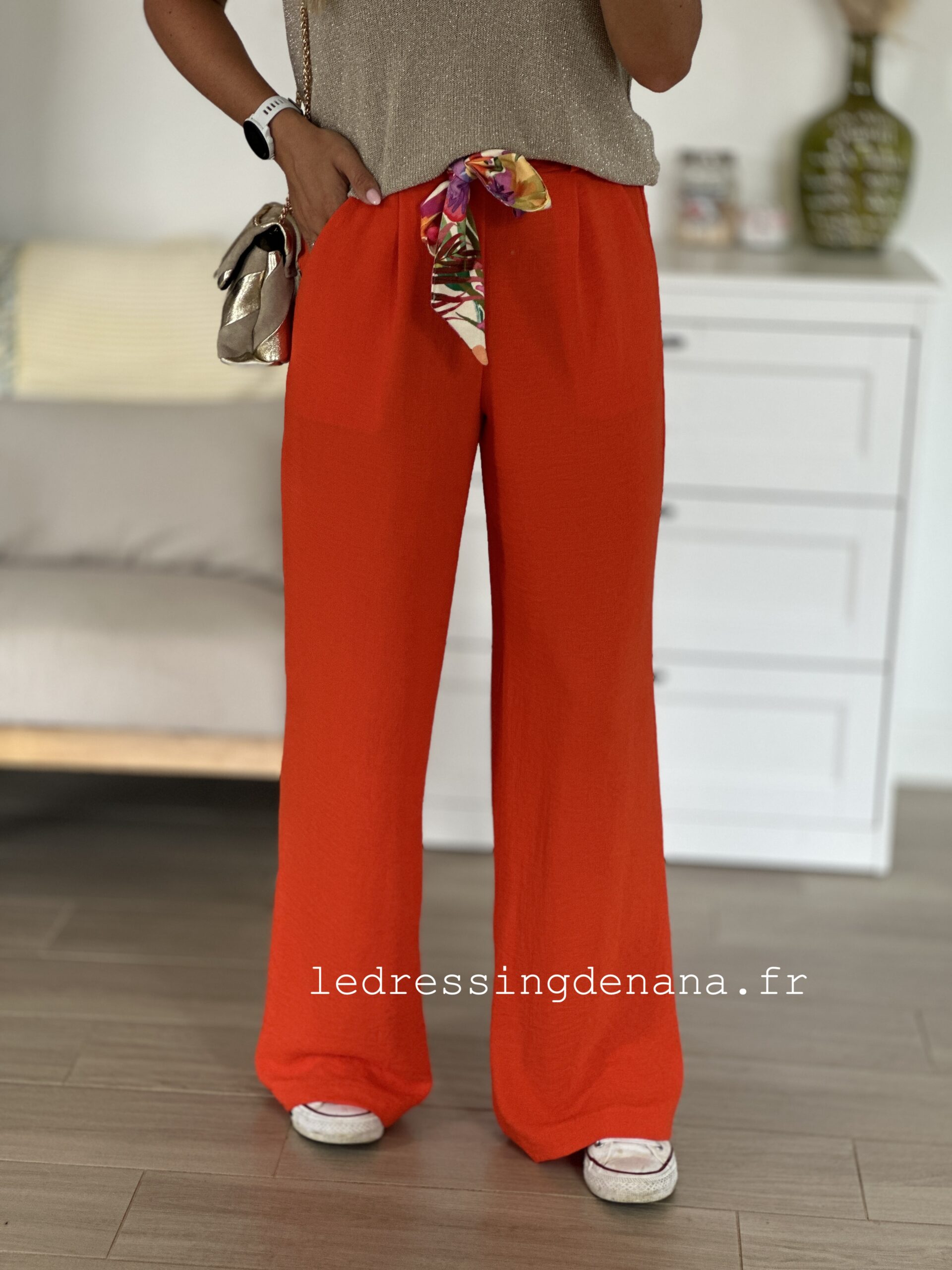 Pantalon JULIE ORANGÉ (Made in France)