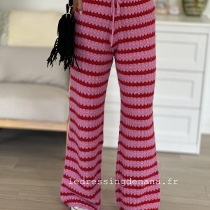 Pantalon SANCHEZ Rose/Rouge (Made in Italie)