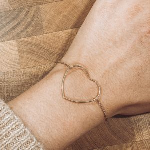 Bracelet COEUR Ajouré acier inoxydable