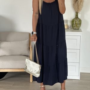 Robe ÉGLANTINE – Marine (Made in Italie)