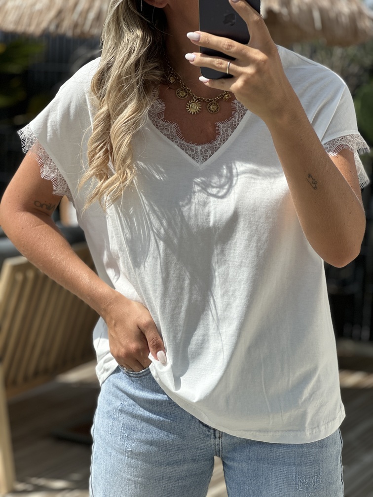 T-shirt LENNY – Blanc – Image 4