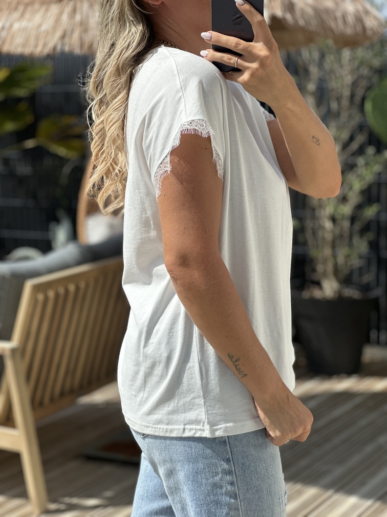 T-shirt LENNY – Blanc – Image 3