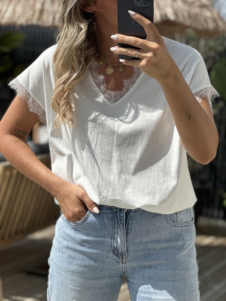 T-shirt LENNY – Blanc