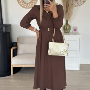 Robe AUVA – Chocolat – CURVY