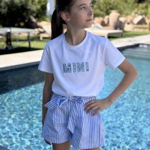 T-shirt MINI Fleuris – Bleu – KIDS