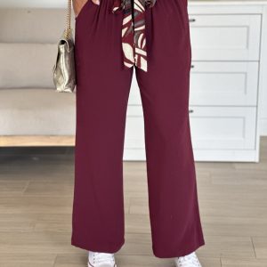 Pantalon ANITA – Bordeaux – CURVY