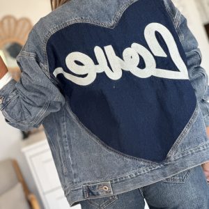 Veste en jean LOVE