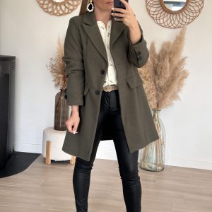 Manteau CLÉO Kaki (Made in Italy)
