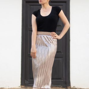 LOLA longue plissée brillante