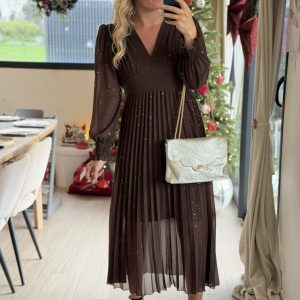 Robe RAPHY – Chocolat (Made in Italie)