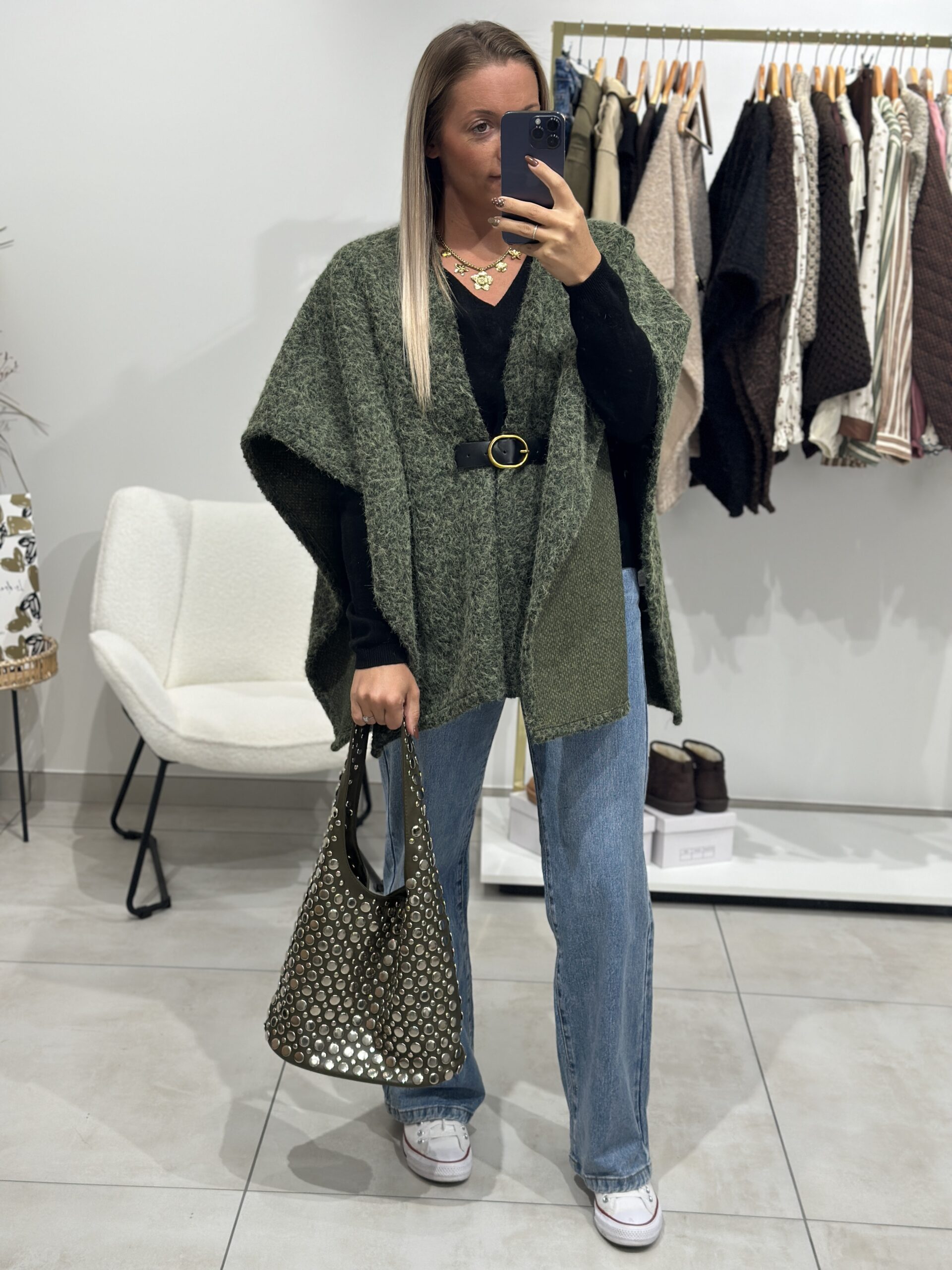 Poncho MAZU – Kaki – Image 5