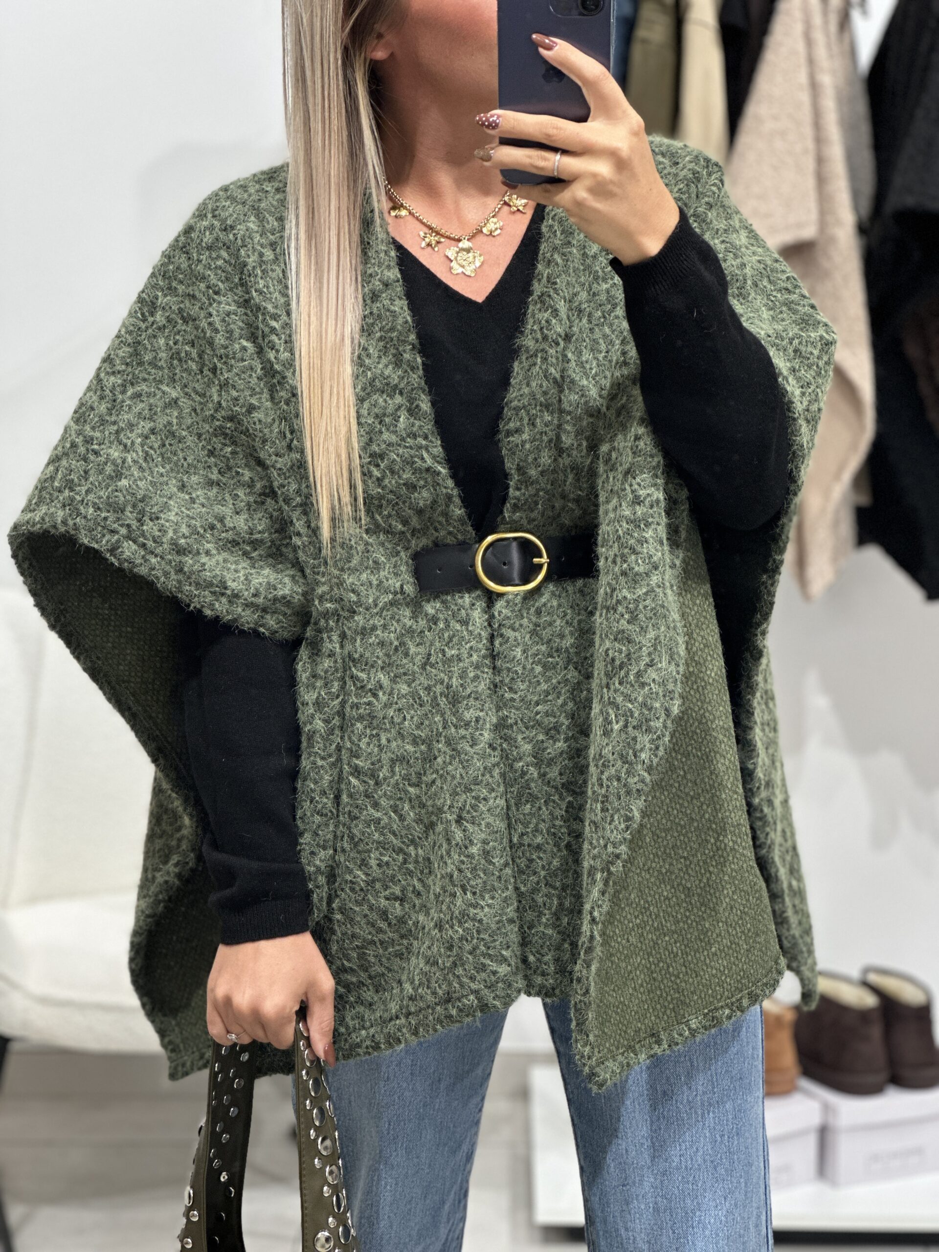 Poncho MAZU – Kaki – Image 2