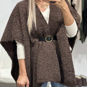 Poncho MAZU – Chocolat
