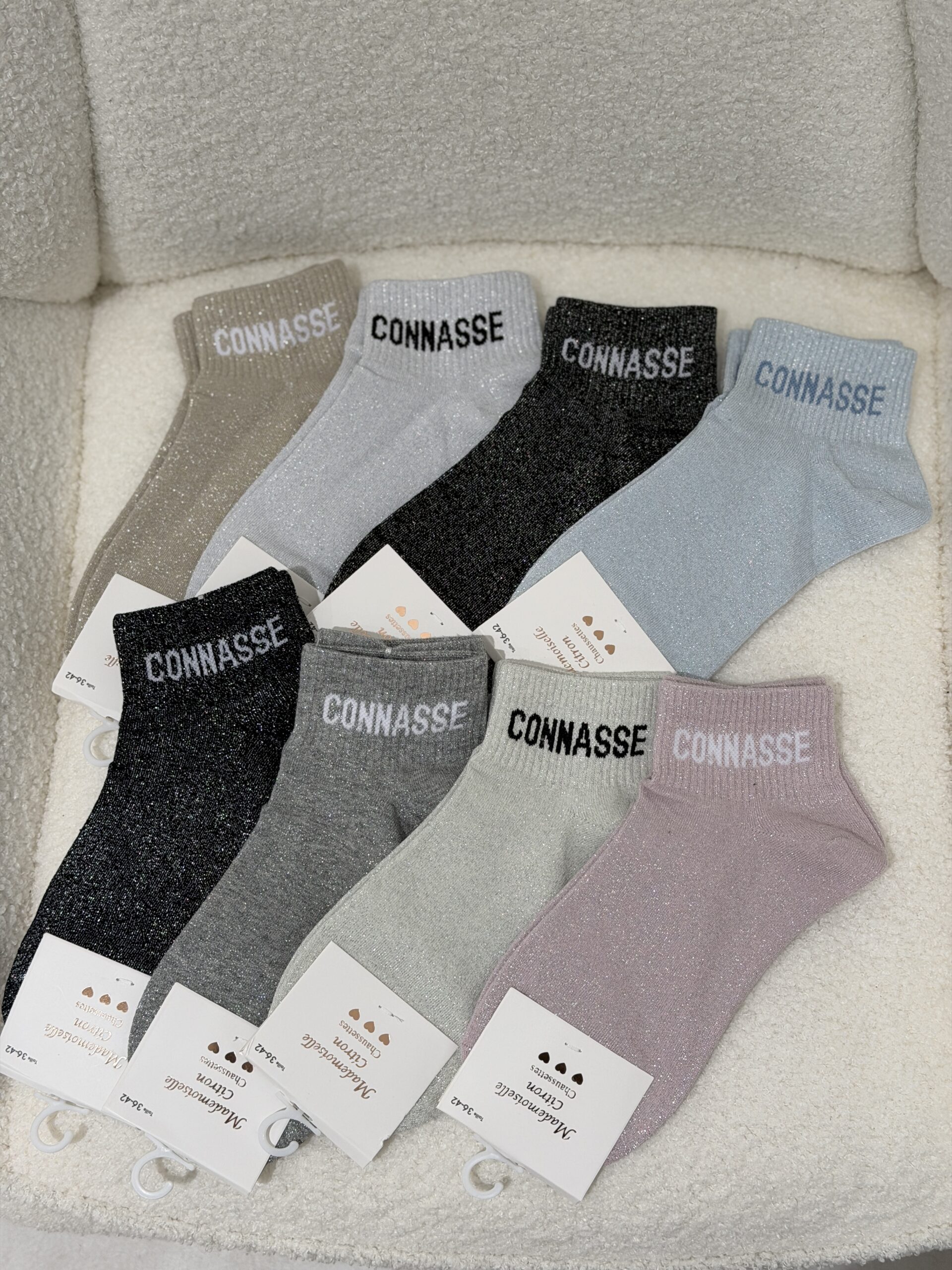 Chaussettes paillettes – CONNASSE Courte