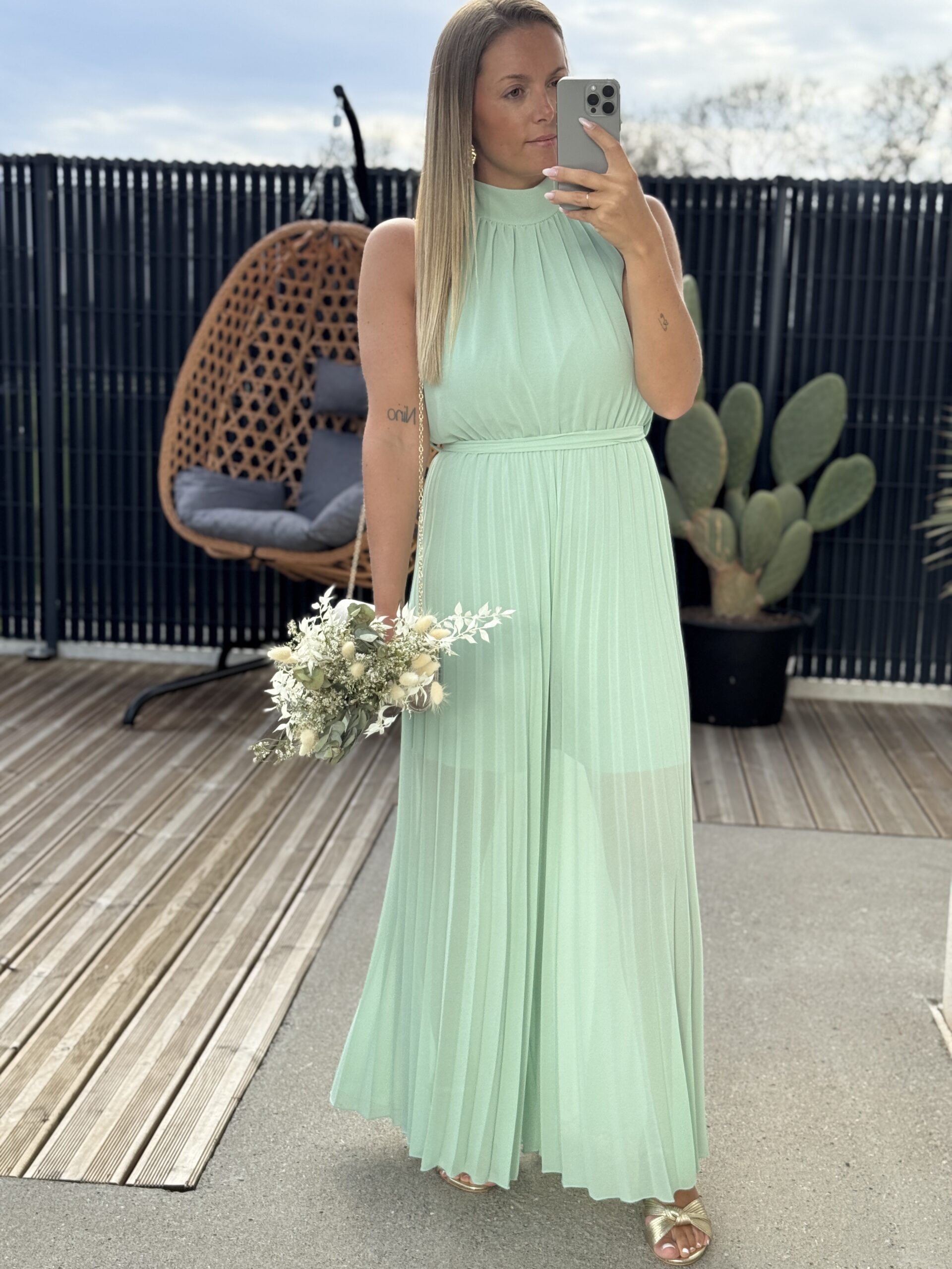 Combinaison LAURA – VERT D’EAU ( Made in Italie ) – Image 4