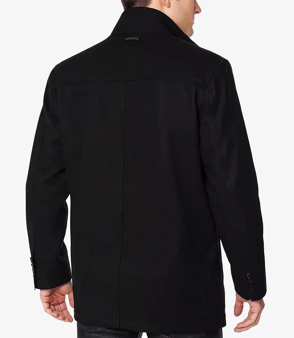 Manteau Rafferty en laine noire pour homme – Coupe moderne – Image 3