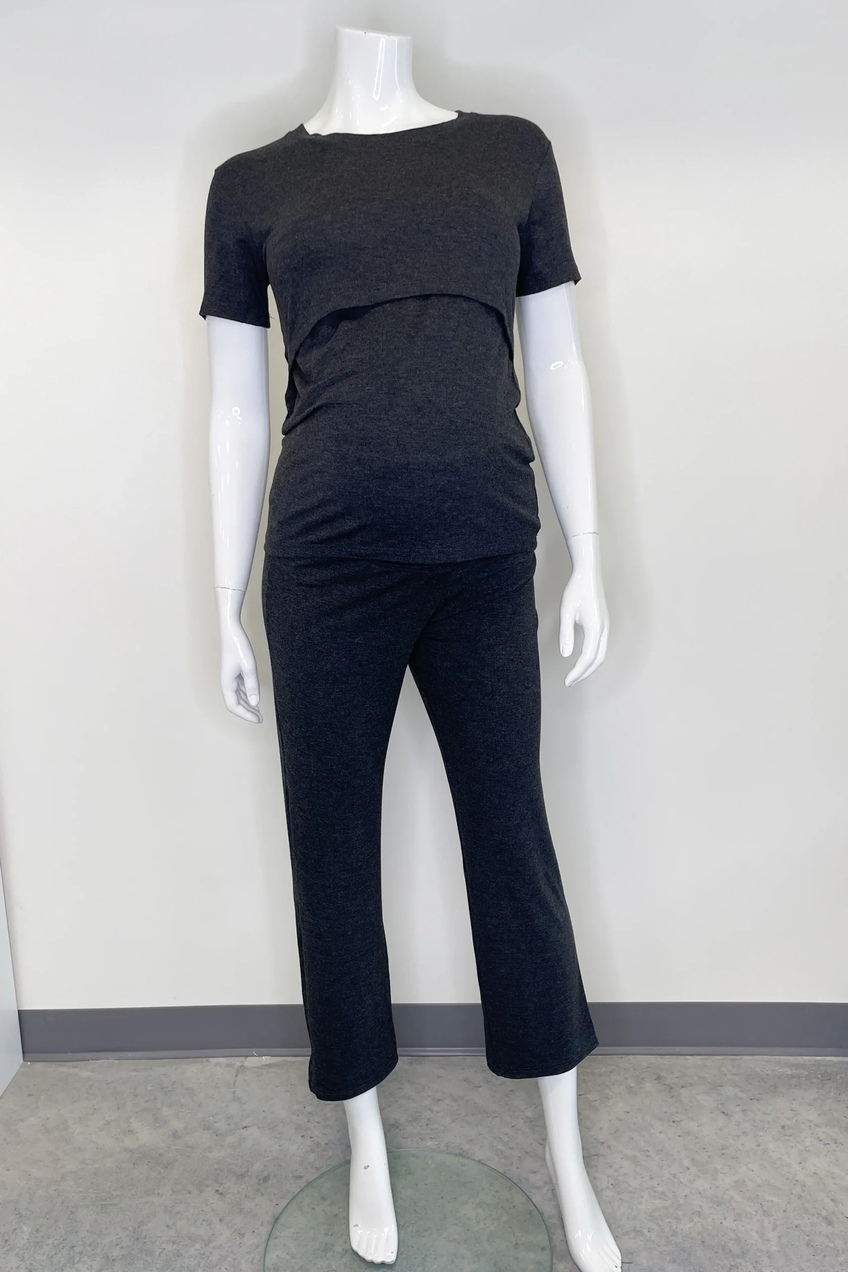 Pyjama Maternité/Allaitement Maya - Charcoal