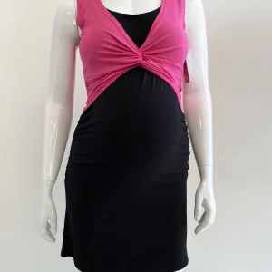 Robe Valérie - Noir et Fushia