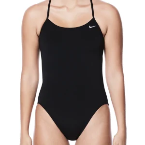 Maillot de bain une-pièce Poly Solid Cut-Out pour femmes - Noir