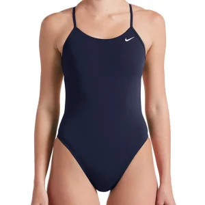 Maillot de bain une-pièce Poly Solid Cut-Out pour femmes - Bleu minuit