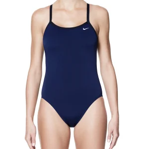 Maillot de bain une-pièce Poly Core Solid Classic Lingerie Tank pour femmes - Bleu minuit