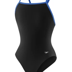 Maillot de bain une-pièce Flyback Endurance+ pour filles - Noir/Bleu