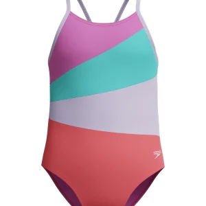 Maillot de bain une-pièce Radiating Splice pour filles - Coral Sands