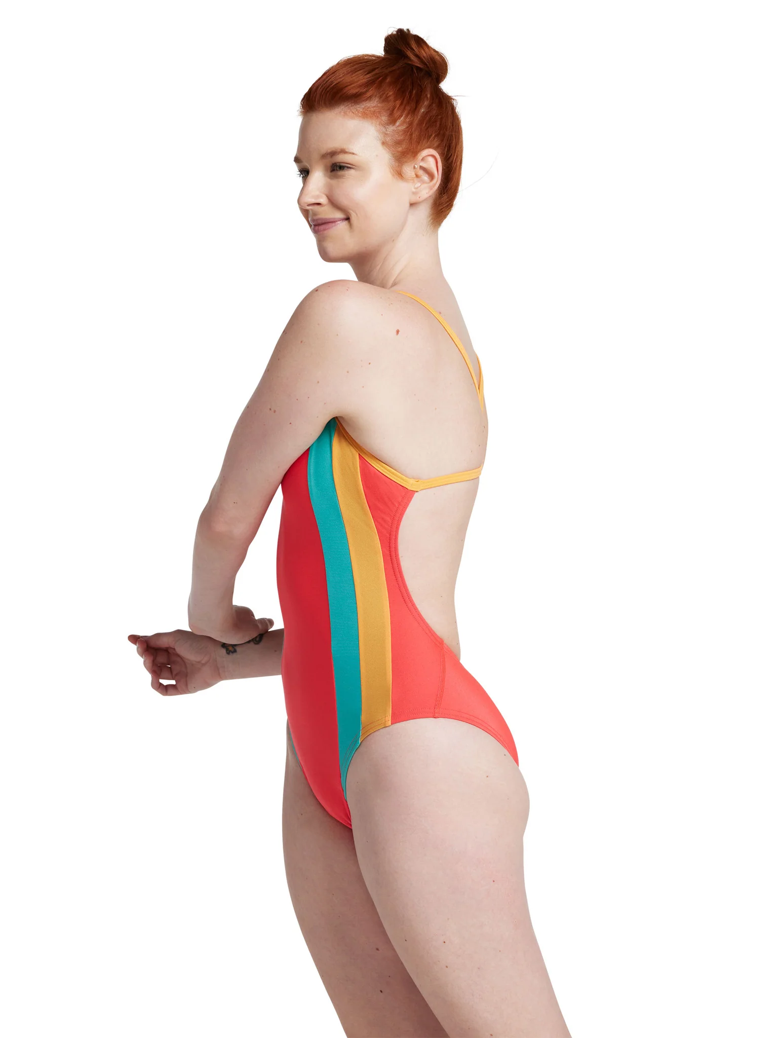 Maillot de bain une-pièce Colorblock One Back pour femmes - Rouge – Image 4