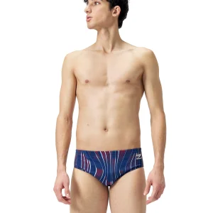 Brief de natation Space Train pour hommes - Marine/Rouge