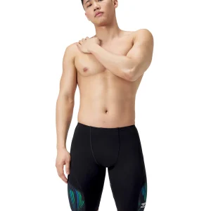 Cuissard de natation Space Train pour hommes - Bleu royal/Vert brillant