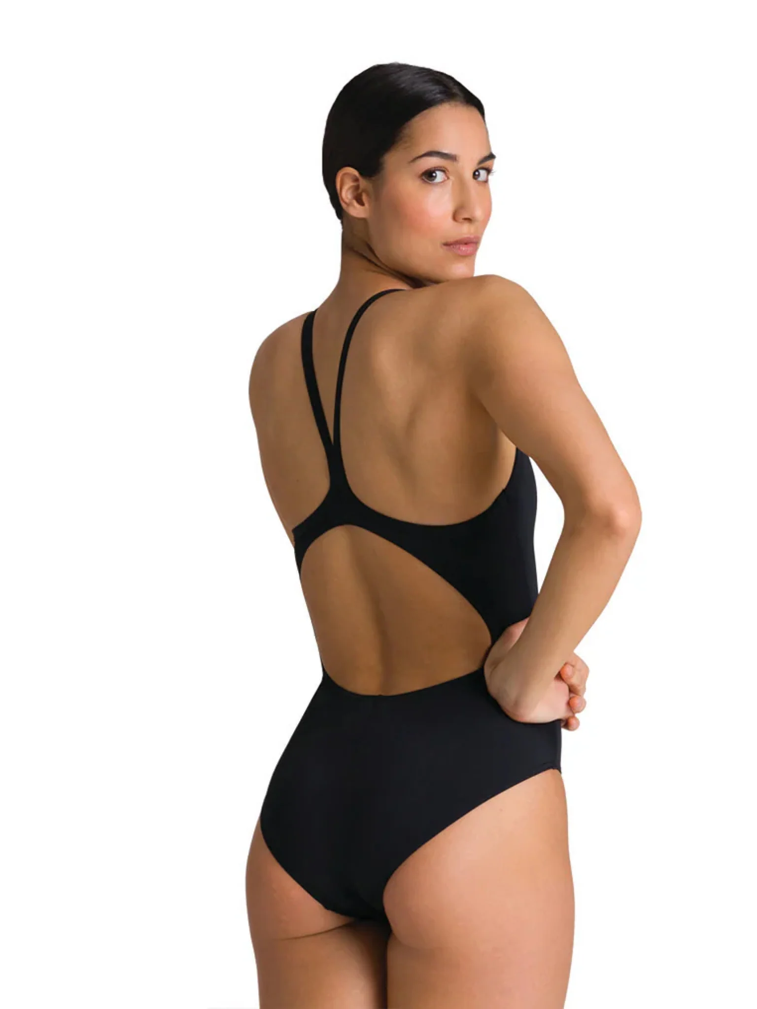 Maillot de bain une-pièce Team Light Drop Solid pour femmes - Noir – Image 3