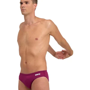 Brief de natation Team Solid pour hommes - Fandango rouge