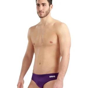 Brief de natation Team Solid pour hommes - Mauve