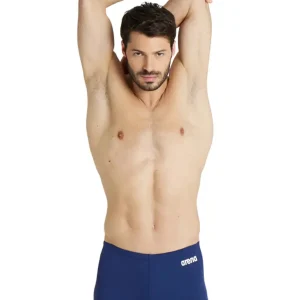 Maillot de natation coupe carrée Team Solid pour hommes - Marine