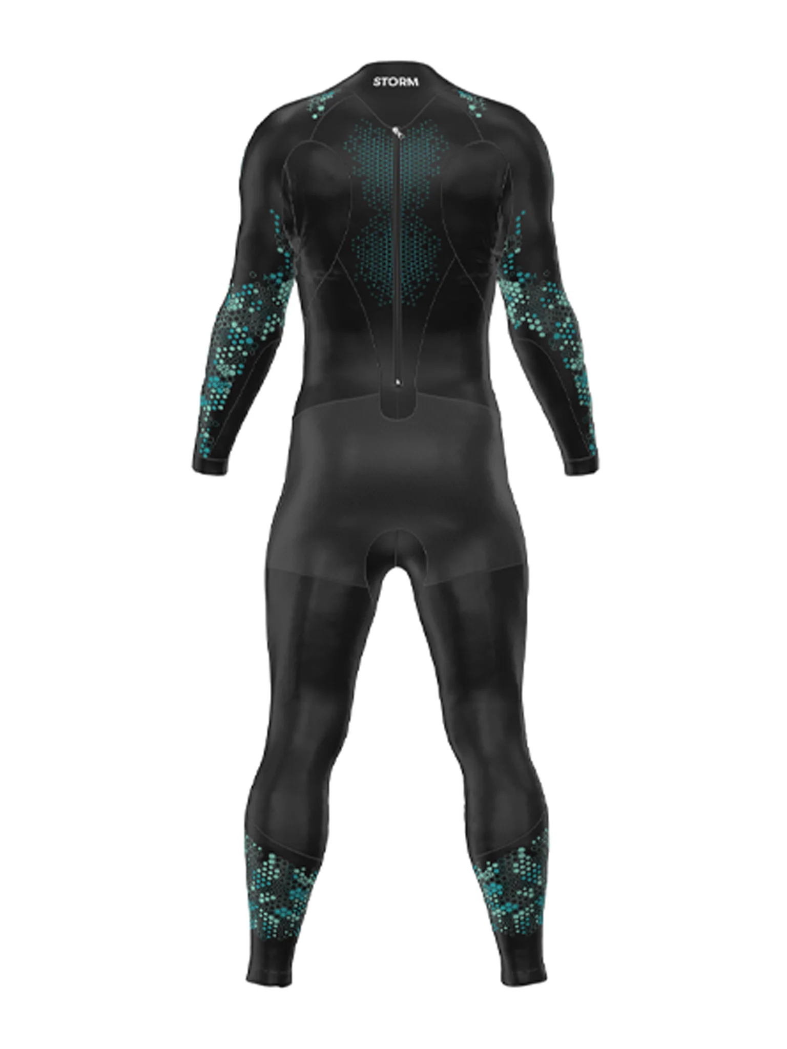 Combinaison d'eau libre Storm pour hommes - Corail/Bleu/Noir – Image 6