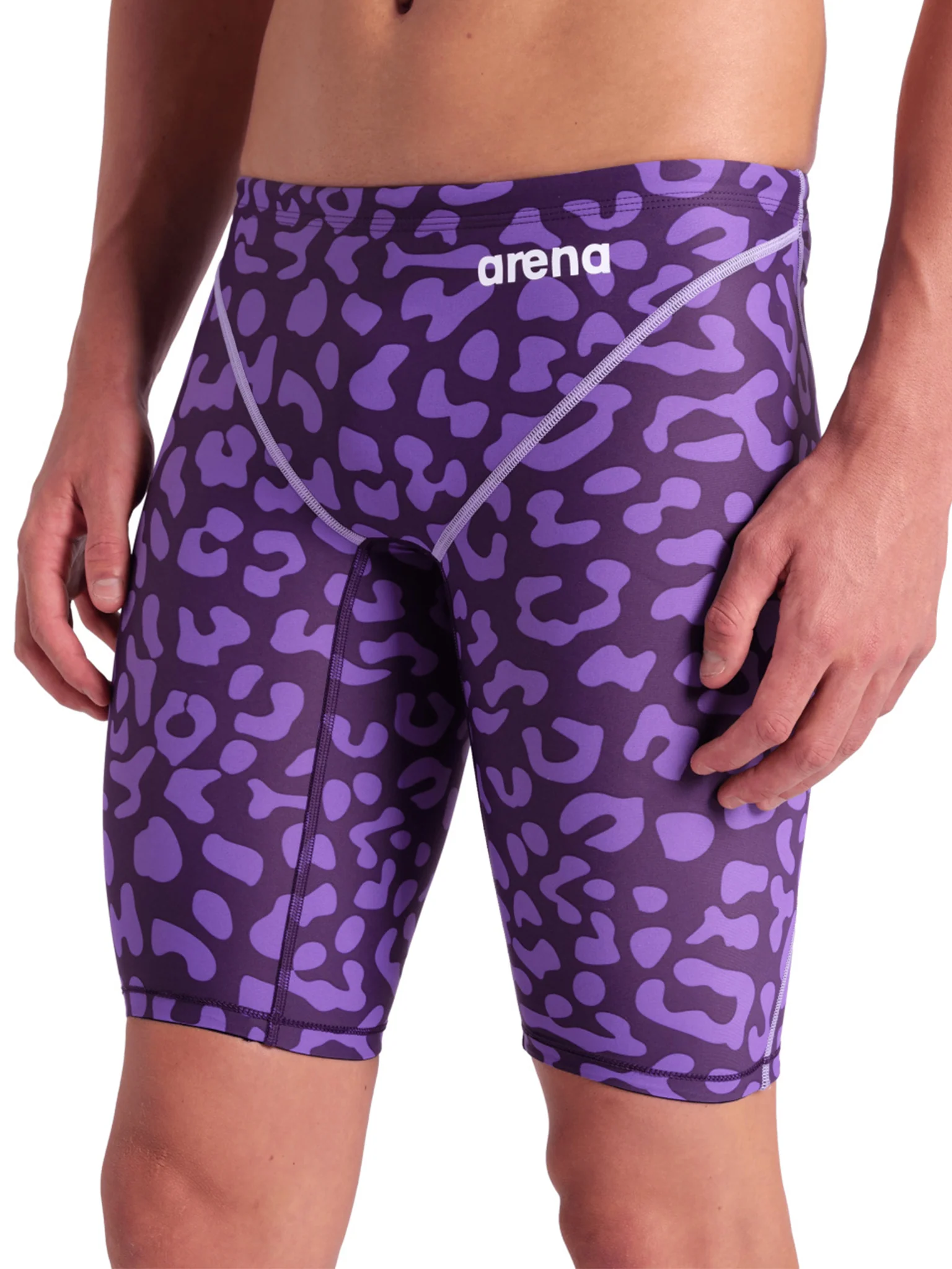 Maillot de compétition Powerskin St Next Jammer pour hommes E.L. - Leopard Skin Violet – Image 4