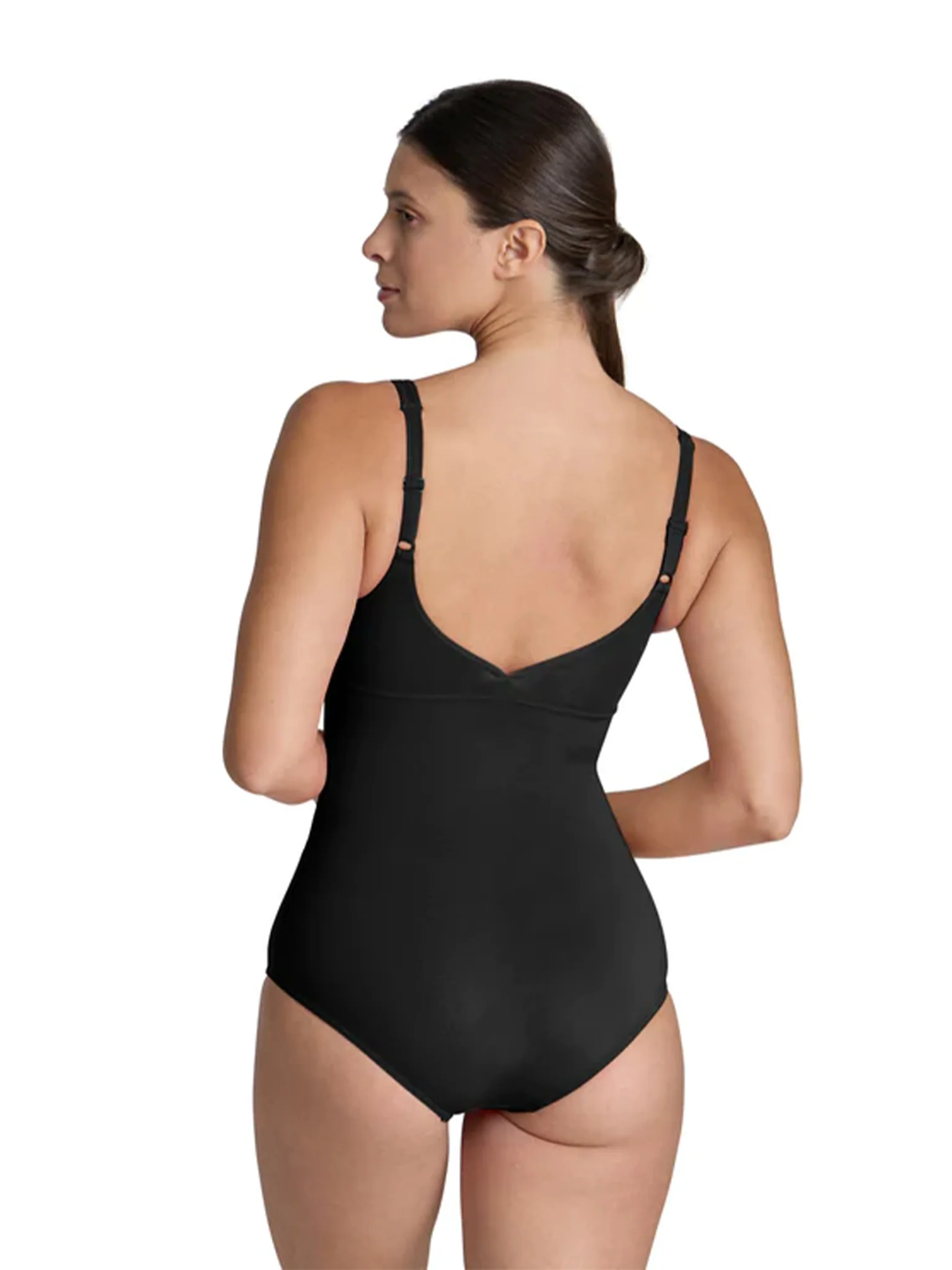 Maillot de bain une-pièce Bodylift Jewel Low Bonnet C pour femmes - Noir/Blanc – Image 3
