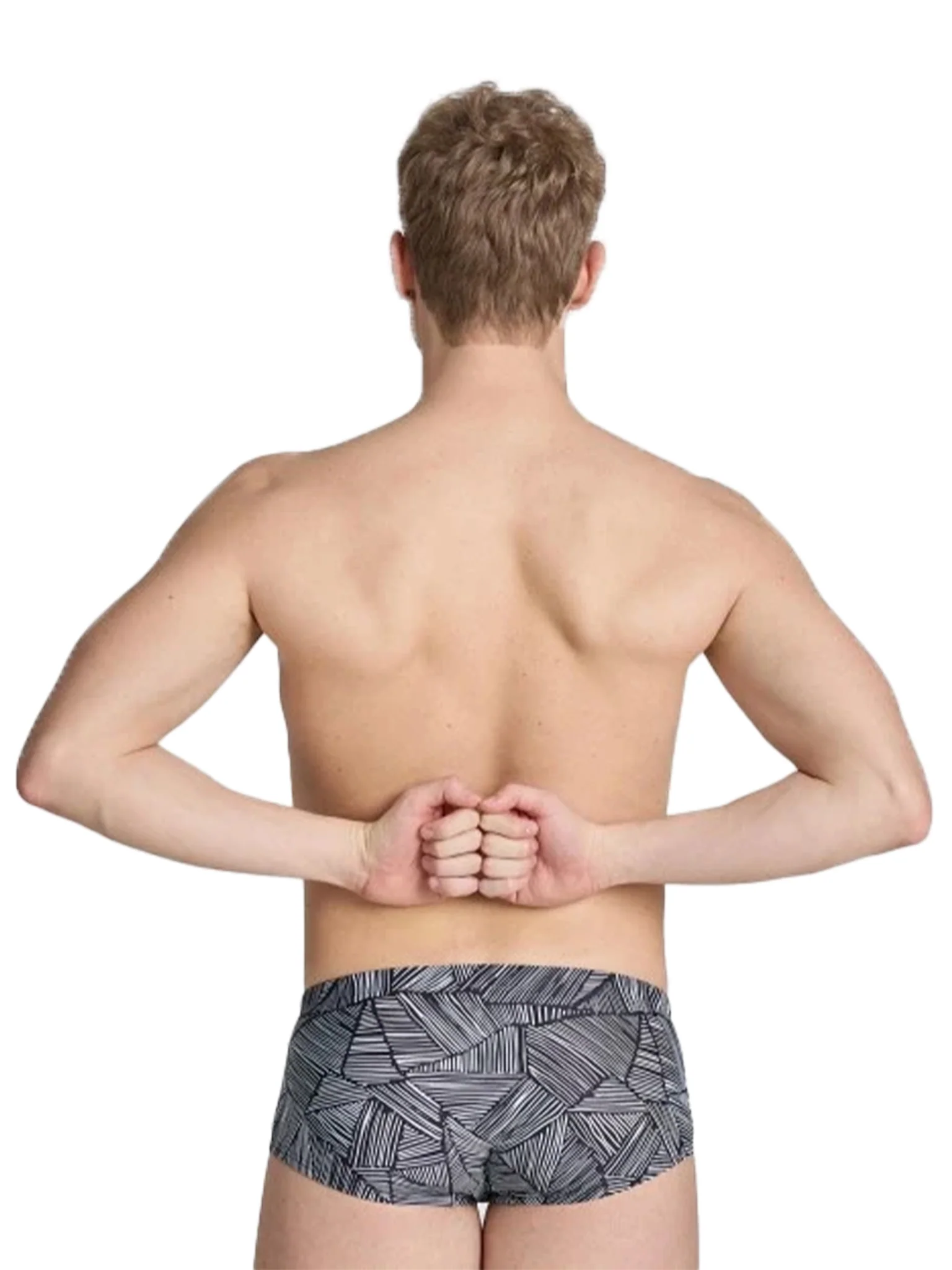 Short de natation taille basse Overview pour hommes - Blanc/Multi – Image 3