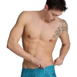 Short de natation taille basse Starfish pour hommes - Turquoise