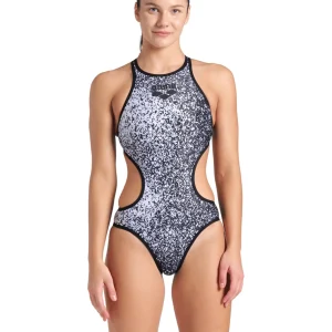 Maillot de bain une-pièce One Paints Tech Back pour femmes - Noir
