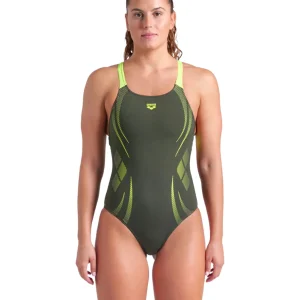 Maillot de bain une-pièce Poseidonia Swim Pro Back pour femmes - Sauge/Artic Lime