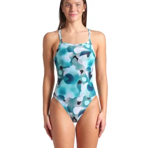 Maillot de bain une-pièce Camouflage Challenge Back pour femmes - Eau/Multi