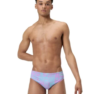 Brief de natation Printed One pour hommes - Neon Violet